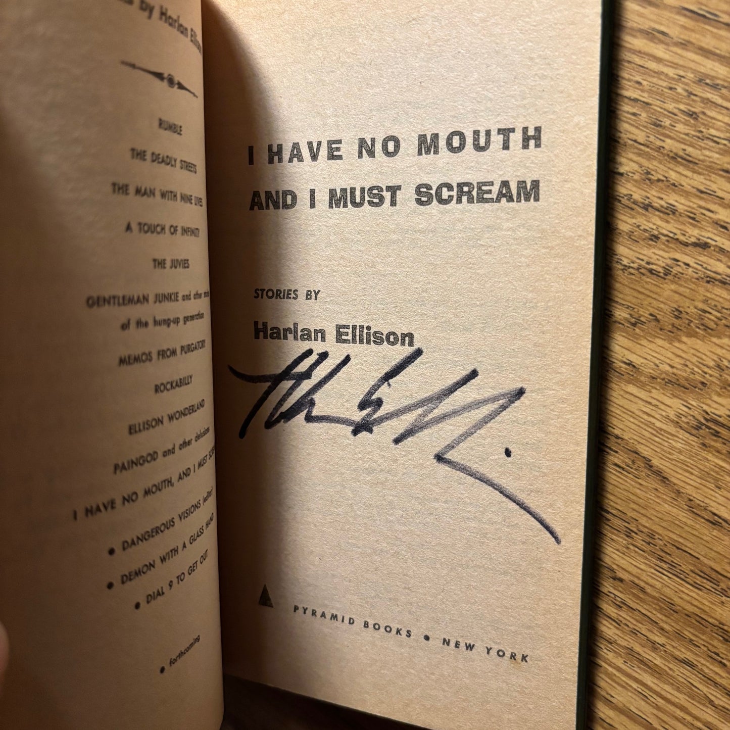 Harlan Ellison - I Have No Mouth and I Must Scream - Signed & Unsigned Paperbacks