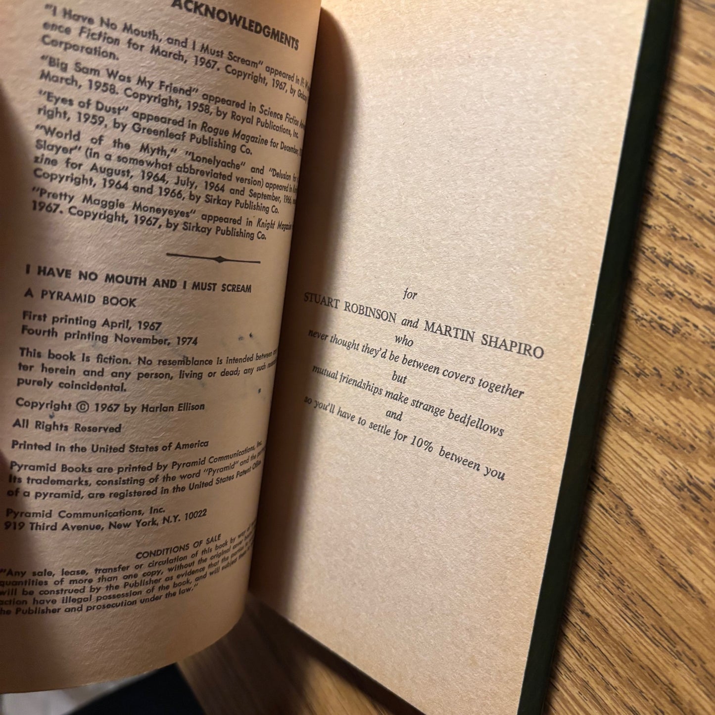 Harlan Ellison - I Have No Mouth and I Must Scream - Signed & Unsigned Paperbacks