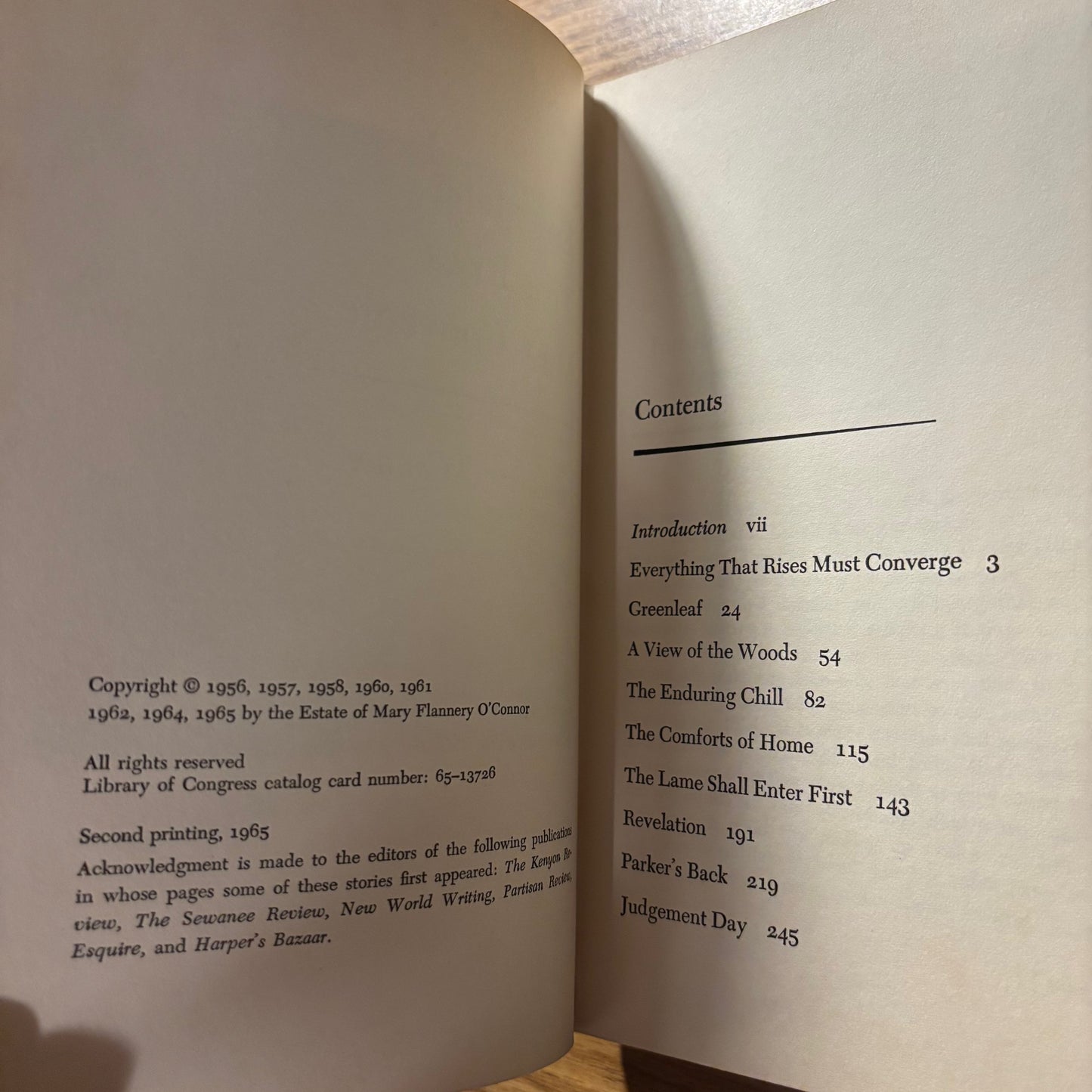 Flannery O'Connor - Everything That Rises Must Converge - First Edition Second Printing