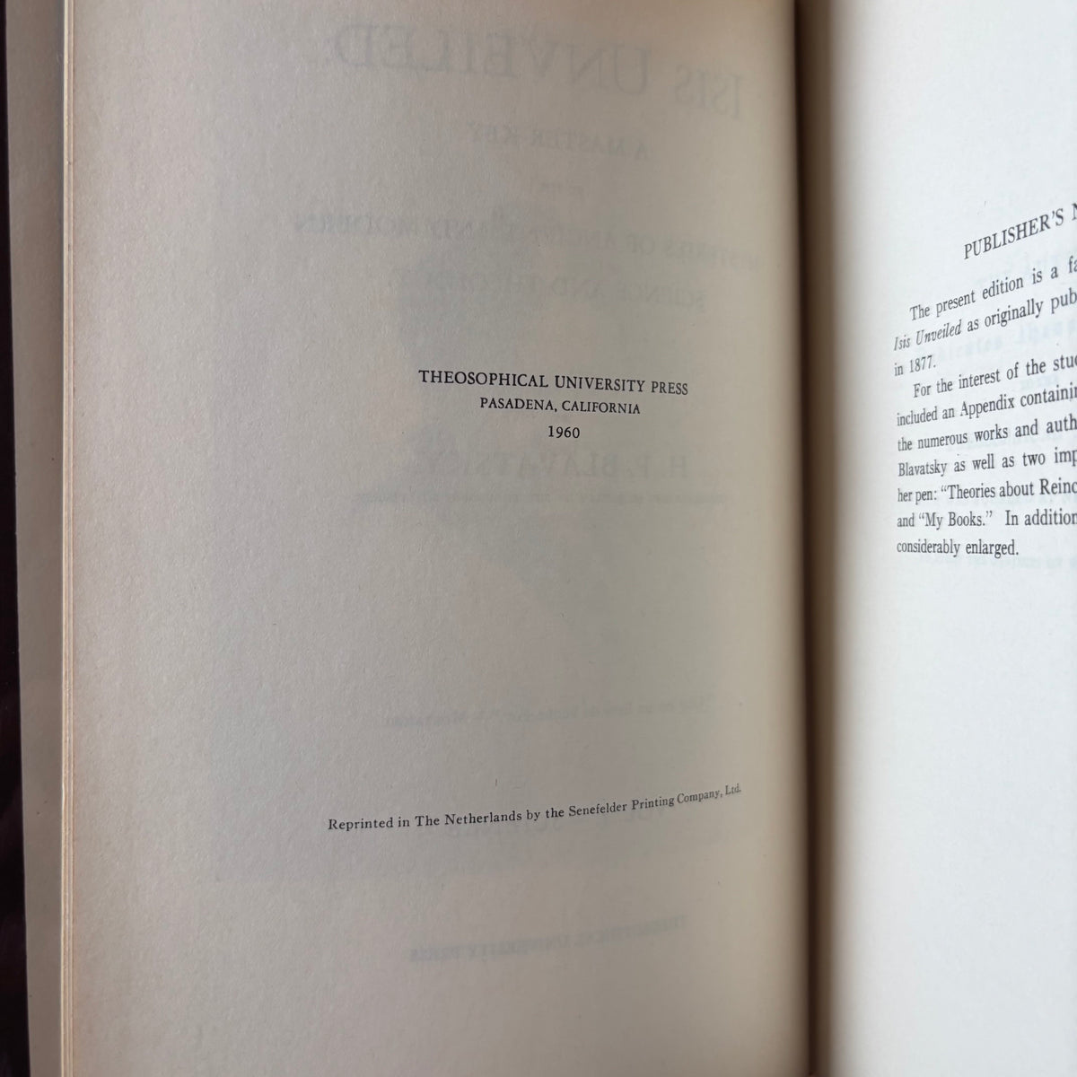 H.P. Blavatsky - Isis Unveiled - 2 Vols.