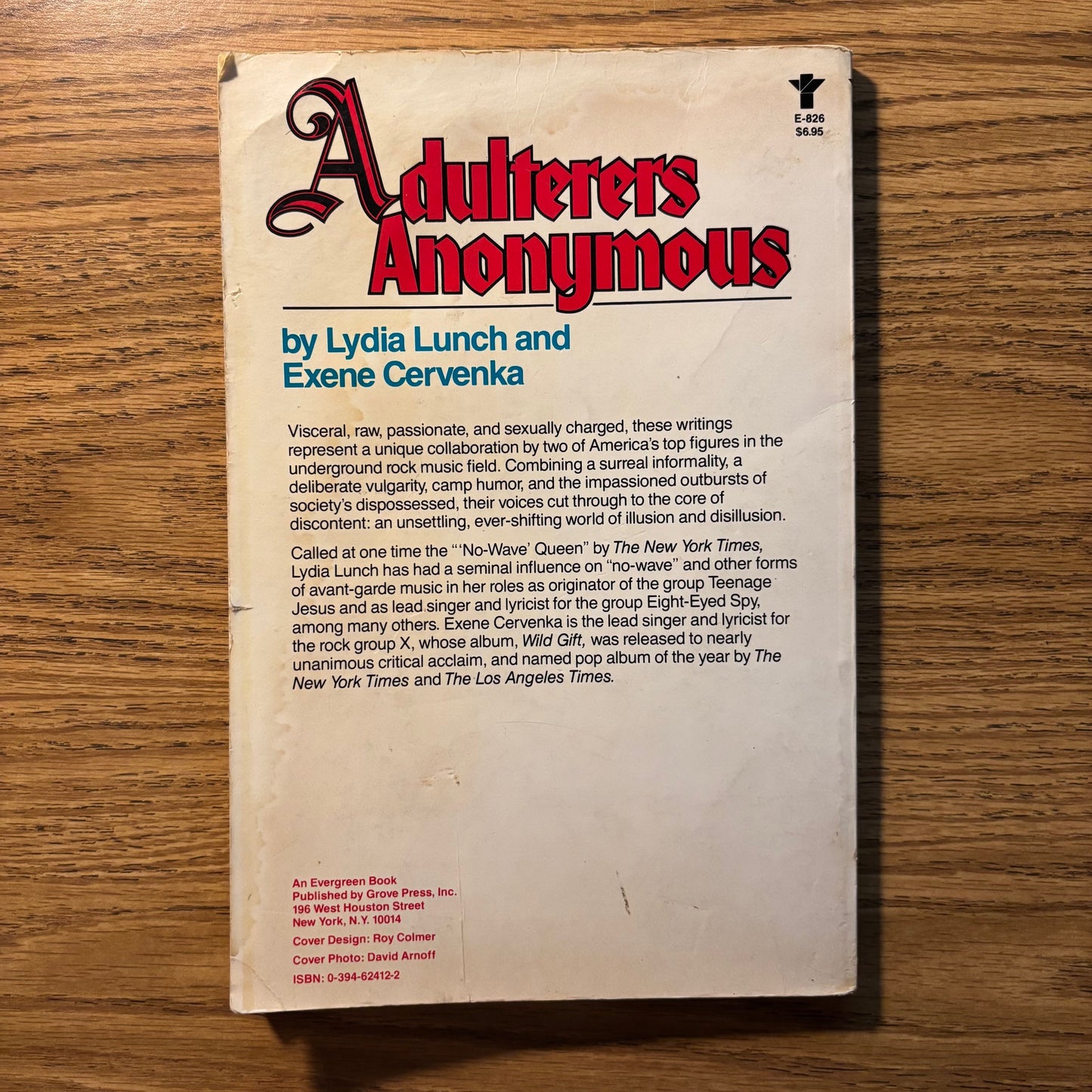 Lydia Lunch & Exene Cervenka - Adulterers Anonymous - First Edition