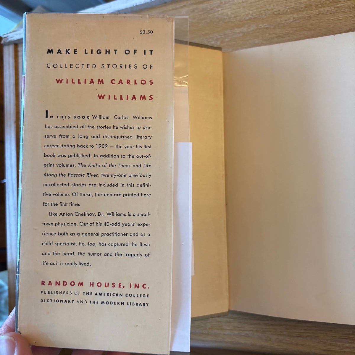 William Carlos Williams - Make Light of It: Collected Stories - First Edition