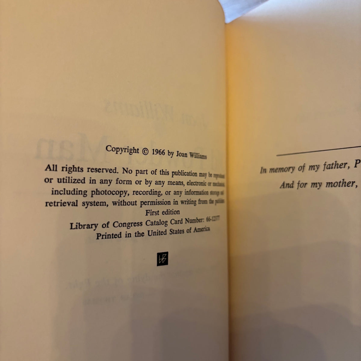 Joan Williams - Old Powder Man - First Edition