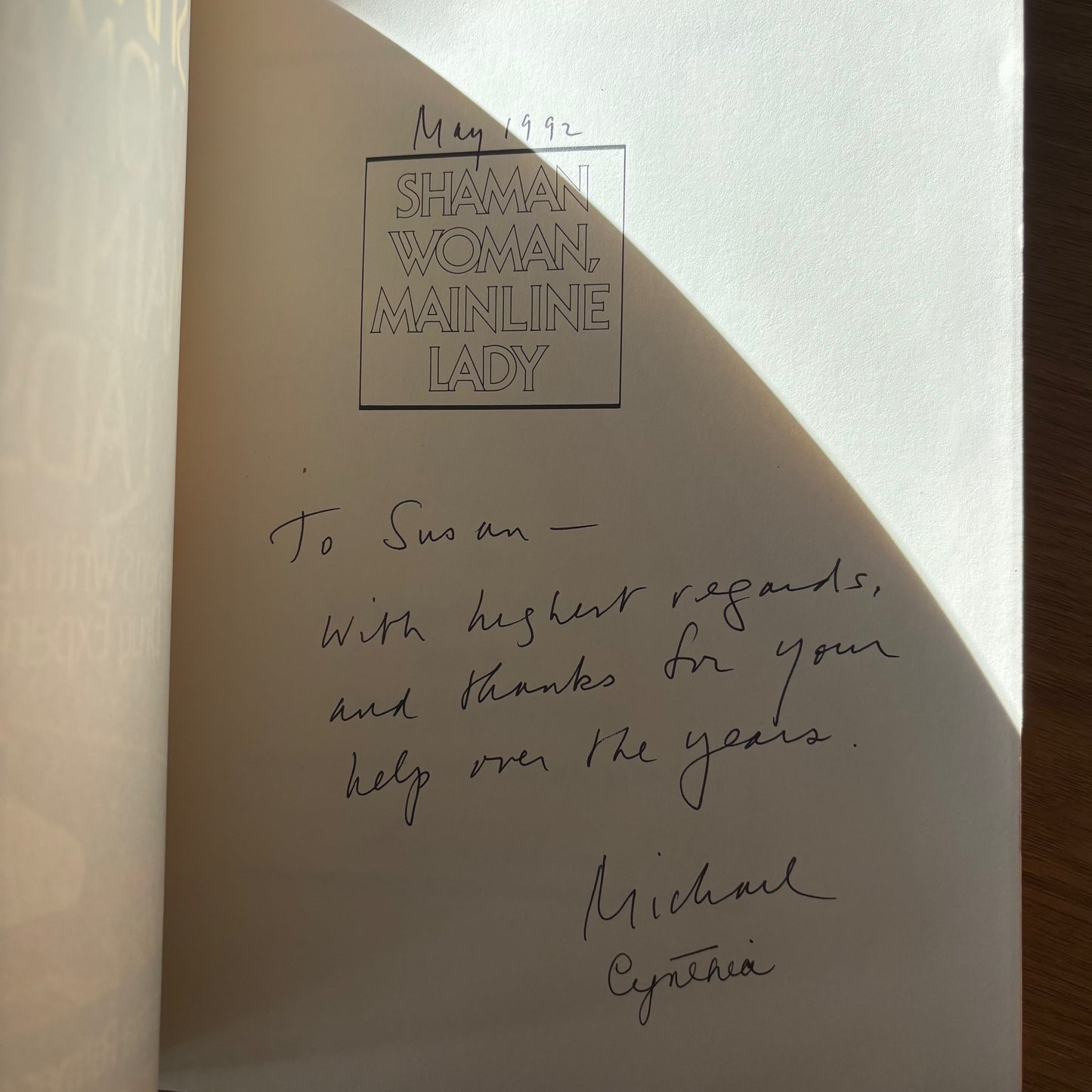 Cynthia Palmer & Michael Horowitz, eds. - Shaman Woman, Mainline Lady: Womens Writings on the Drug Experience - Signed