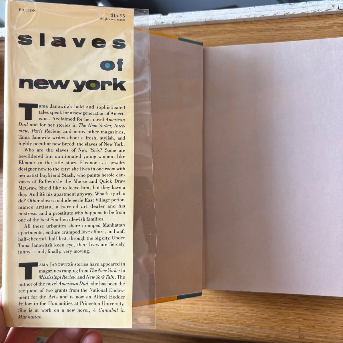 Tama Janowitz - Slaves of New York - First Edition