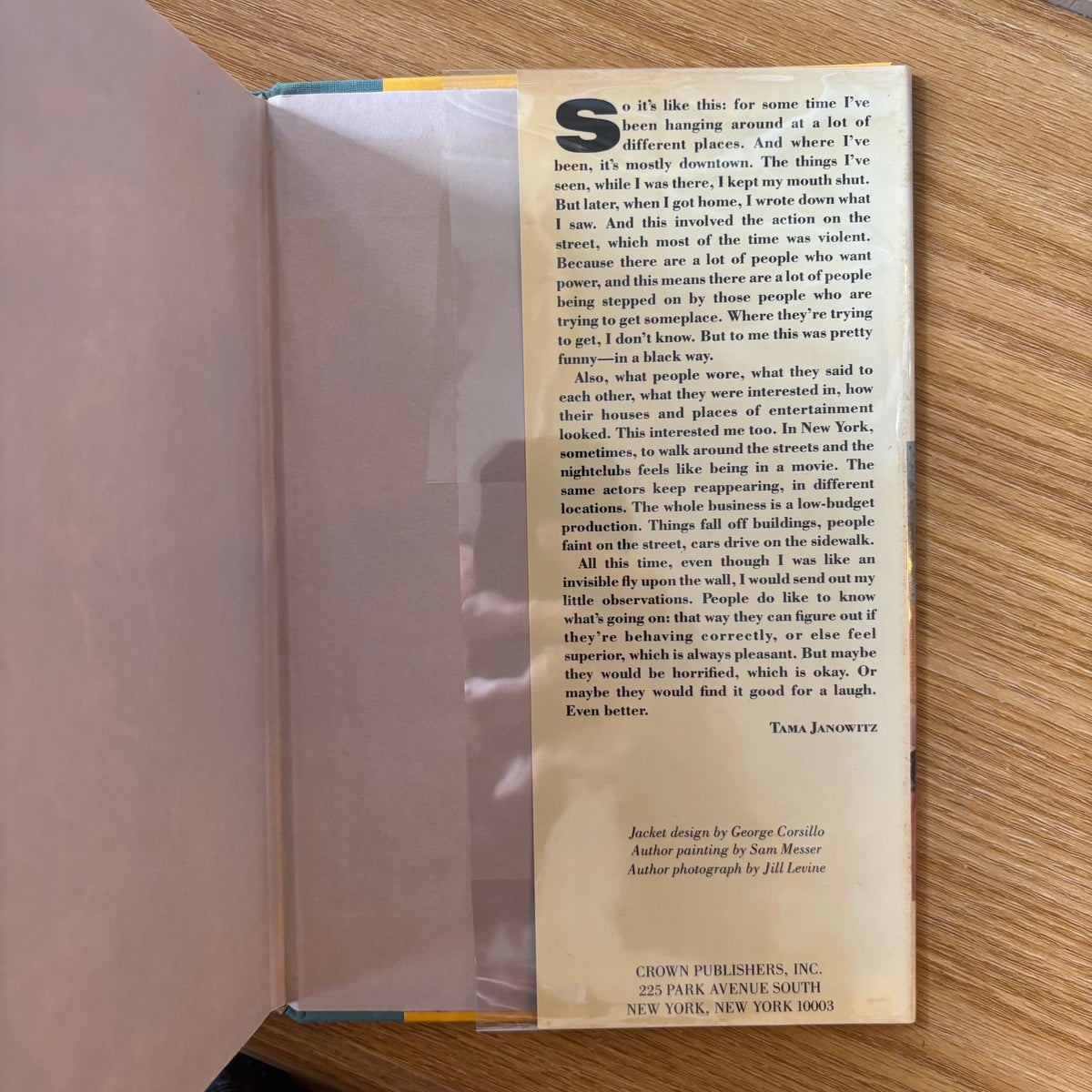 Tama Janowitz - Slaves of New York - First Edition
