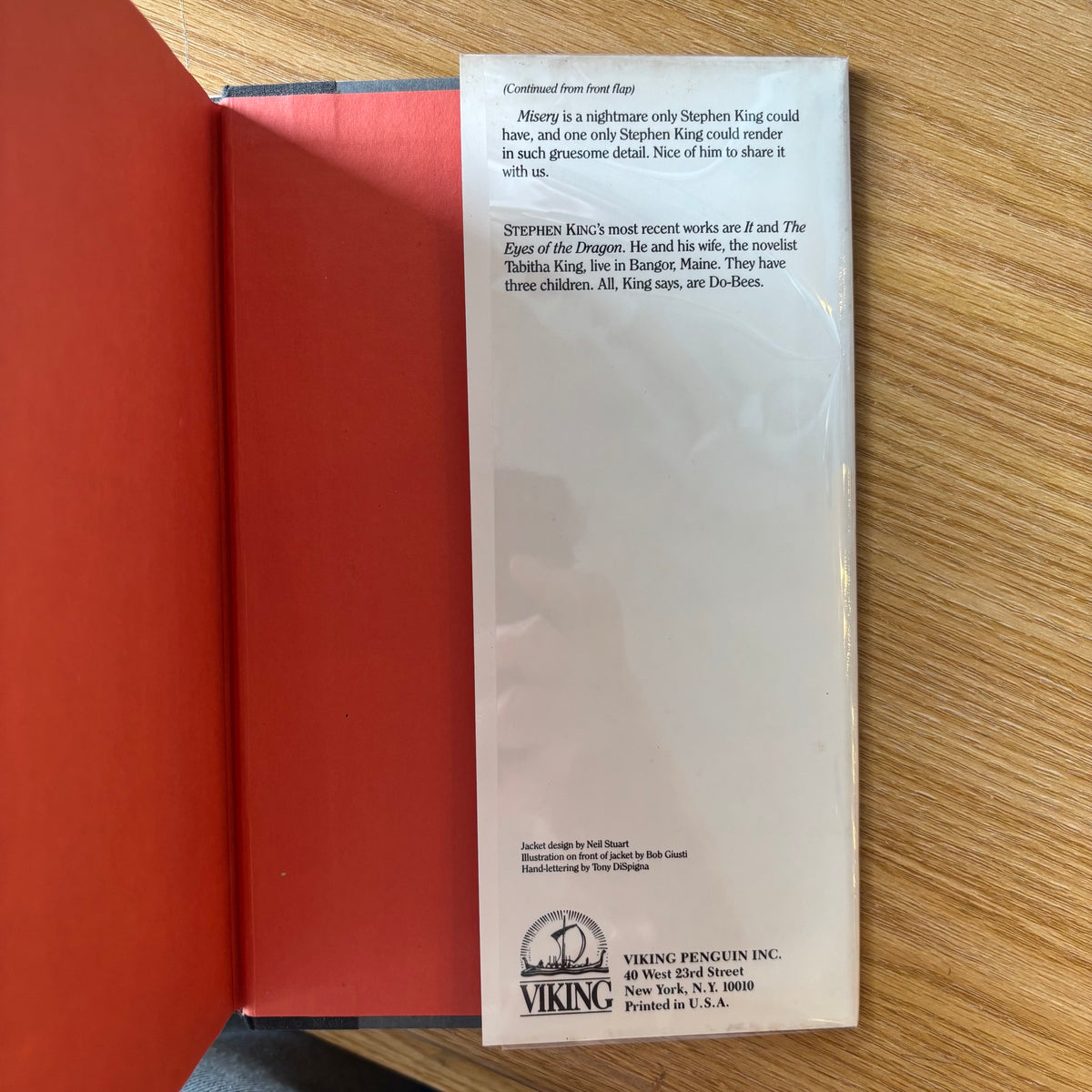 Stephen King - Misery - First Edition