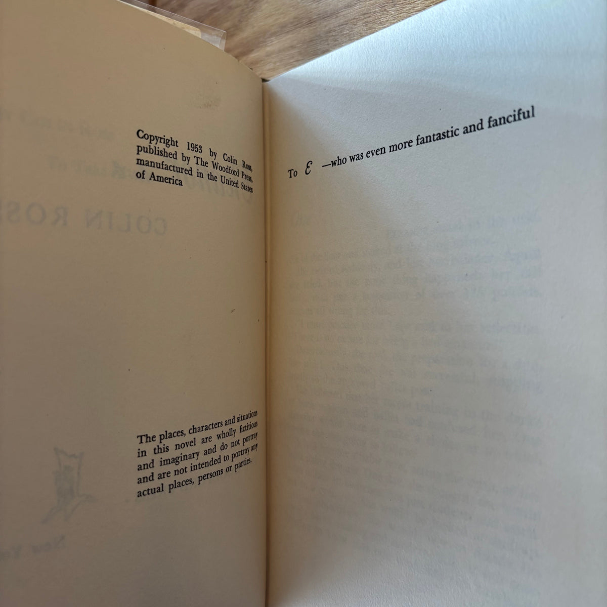 Colin Ross - Eleanor - First Edition
