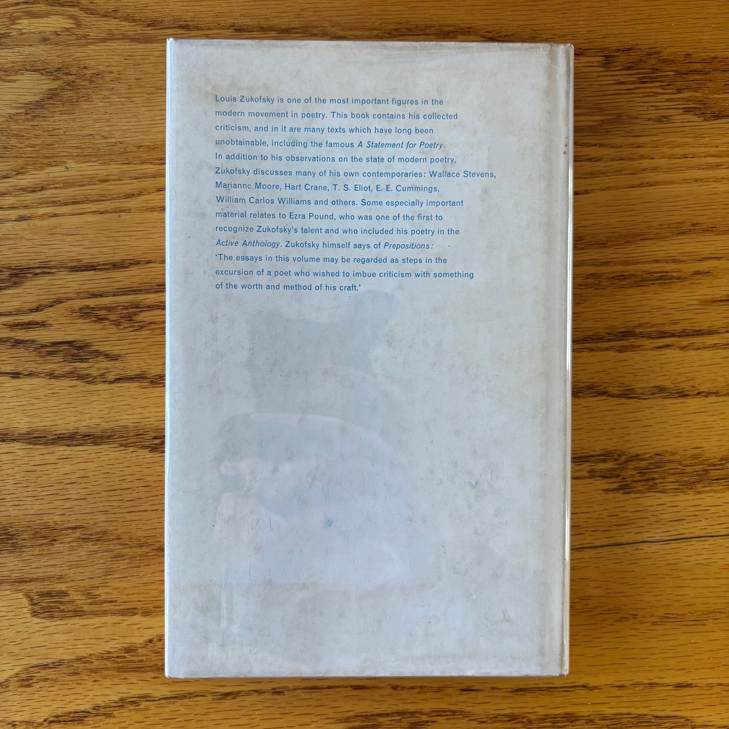Louis Zukofsky - Prepositions - First Edition