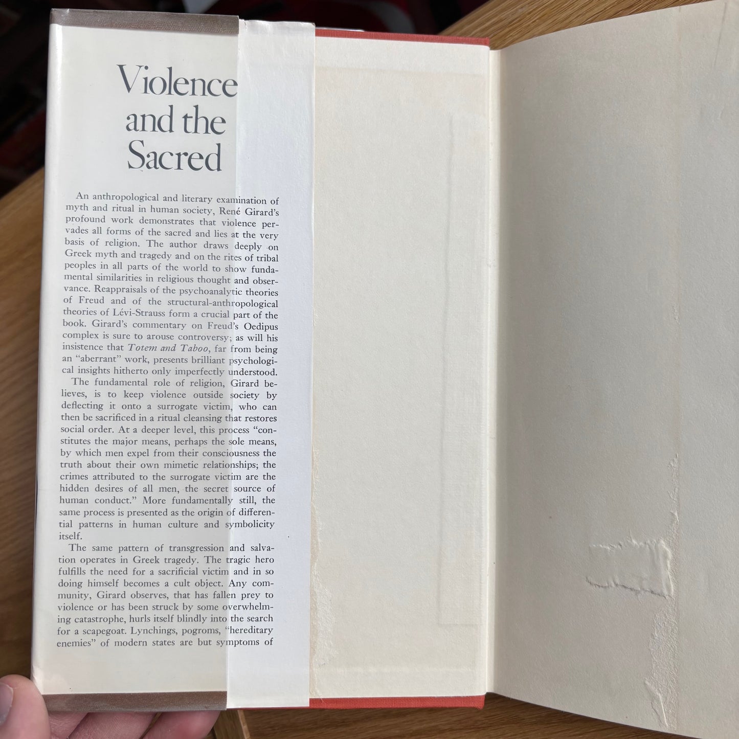 Rene Girard - Violence and the Sacred - First Edition