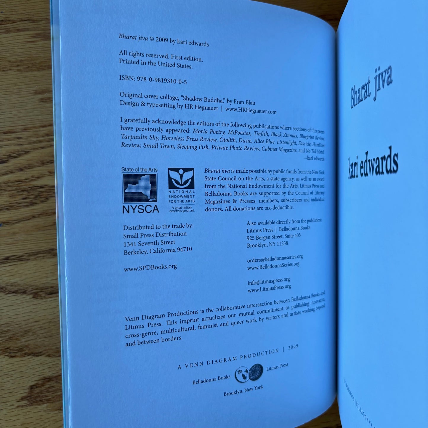 kari edwards - Bharat jiva - First Edition