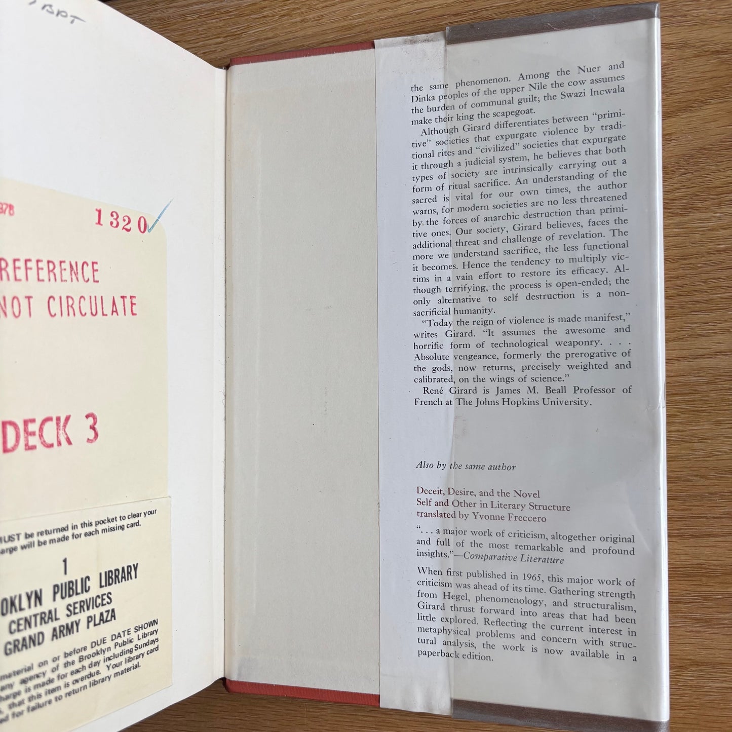 Rene Girard - Violence and the Sacred - First Edition