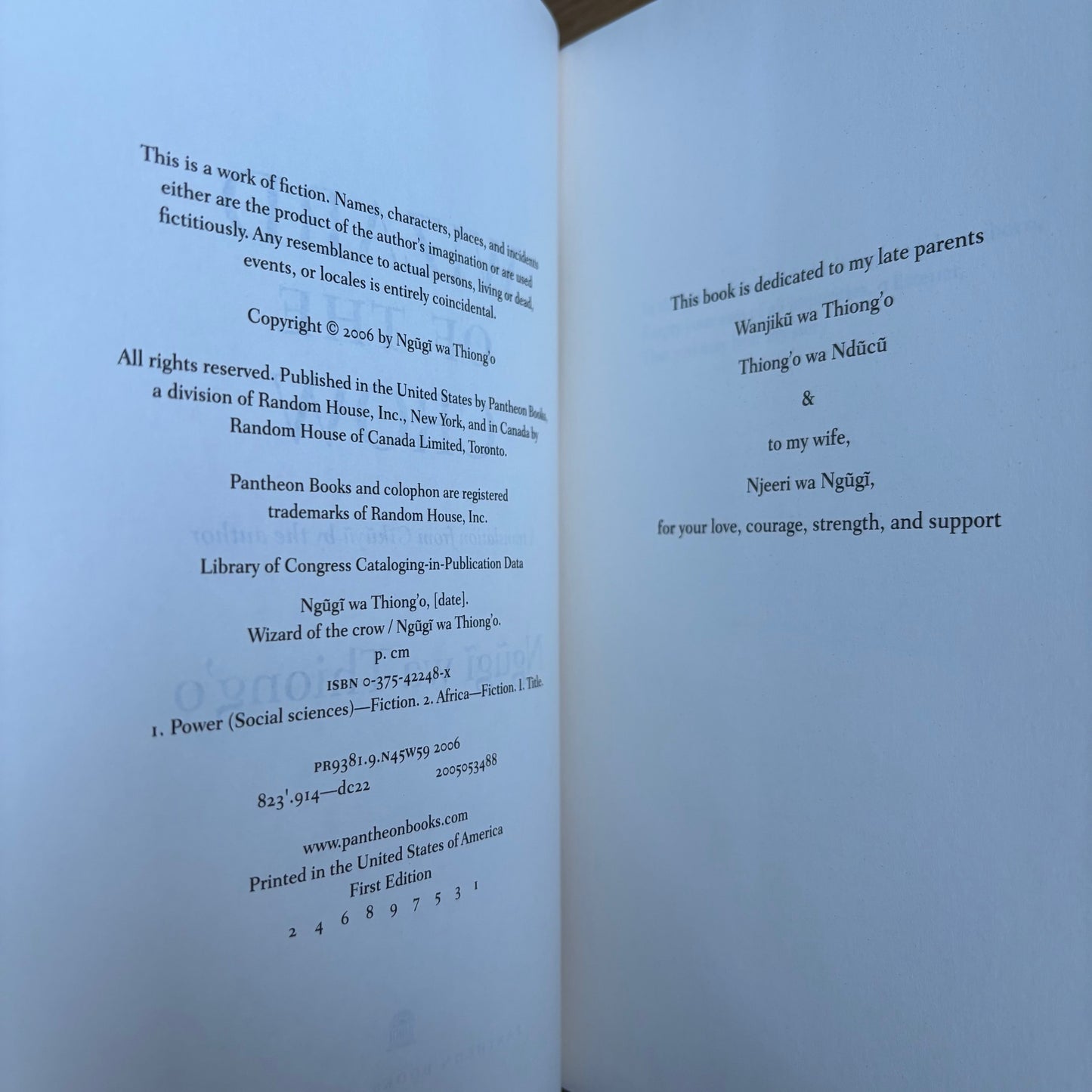 Ngugi Wa Thiong'o - Wizard of the Crow - Signed First Edition