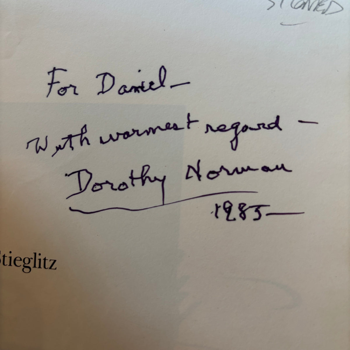 Dorothy Norman - Alfred Stieglitz: An American Seer - Signed First Edition Paperback