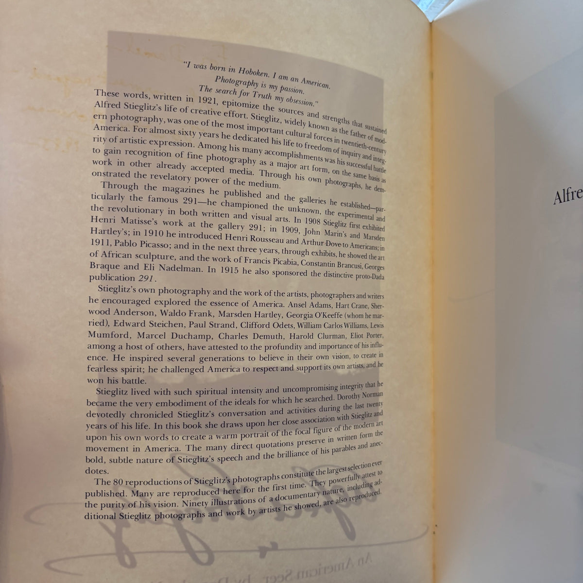 Dorothy Norman - Alfred Stieglitz: An American Seer - Signed First Edition Paperback