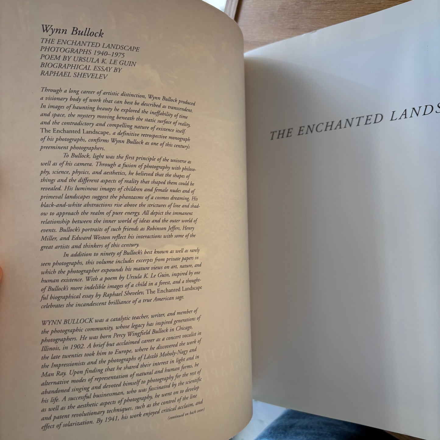 Wynn Bullock - The Enchanted Landscape: Photographs 1940-1975 - First Edition