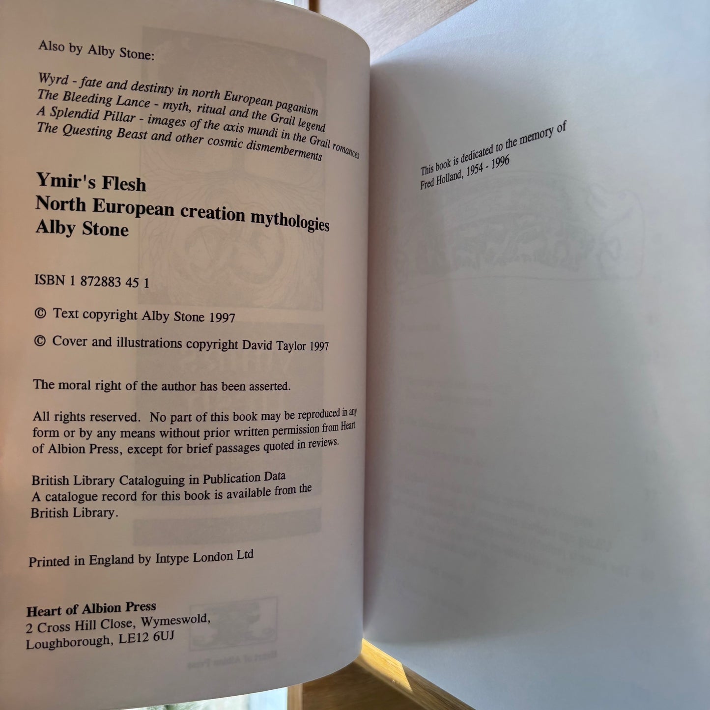 Alby Stone - Ymir's Flesh: North European Creation Mythologies