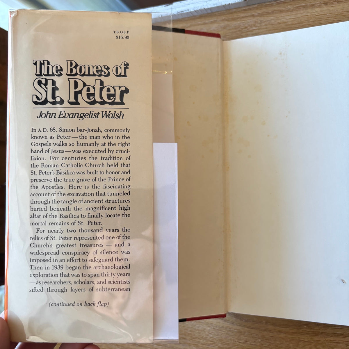 John Evangelist Walsh - The Bones of St. Peter - First Edition