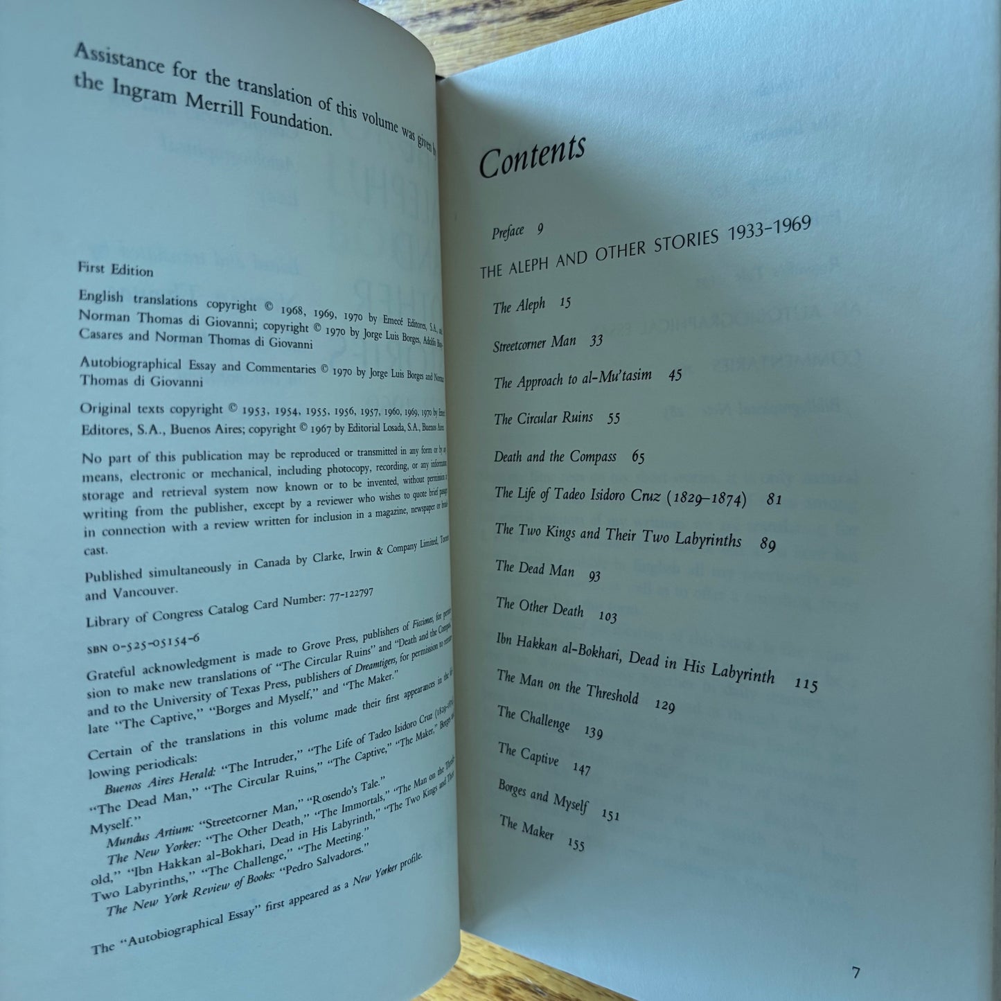 Jorge Luis Borges - The Aleph and Other Stories 1933-1969 - First Edition