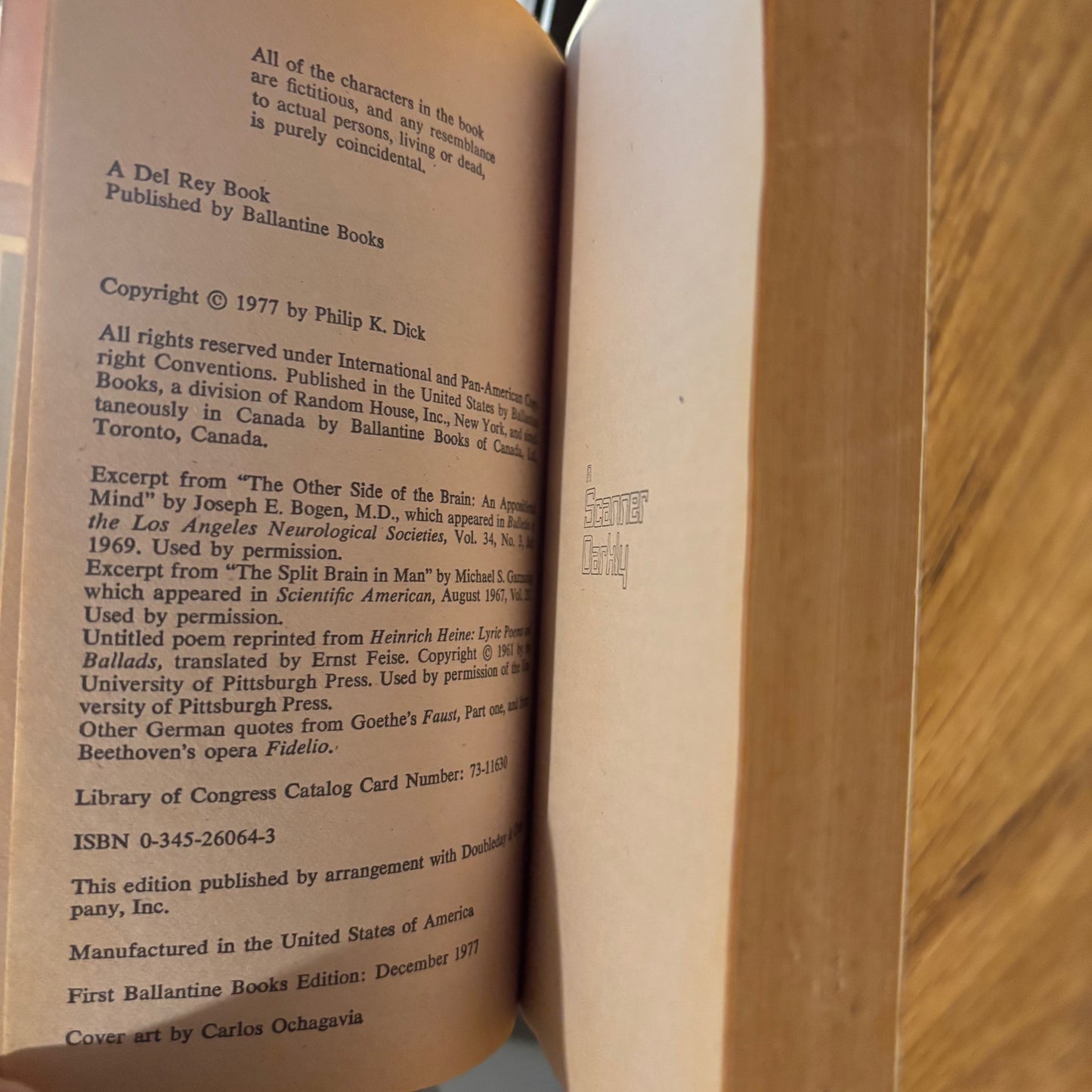 Philip K. Dick - A Scanner Darkly - First Edition Paperback