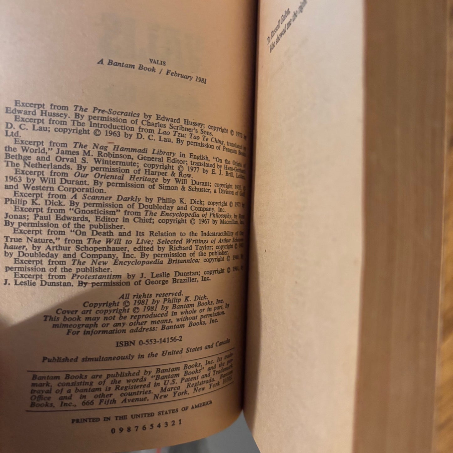 Philip K. Dick - Valis - First Edition Paperback