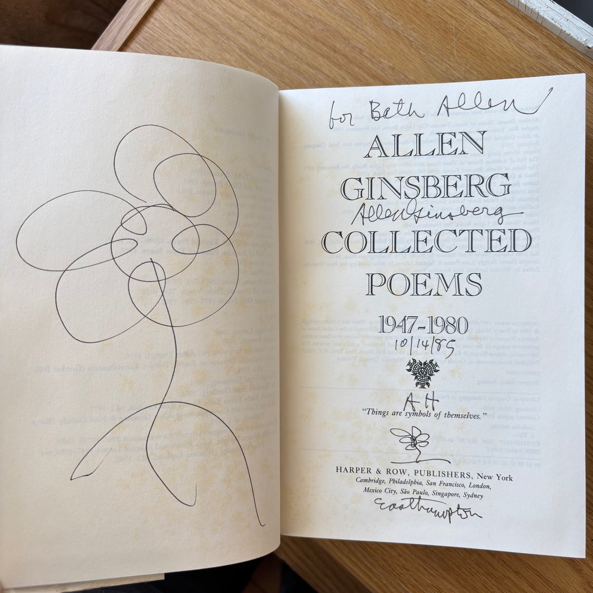 Allen Ginsberg - Collected Poems 1947-1980 - Signed First Edition