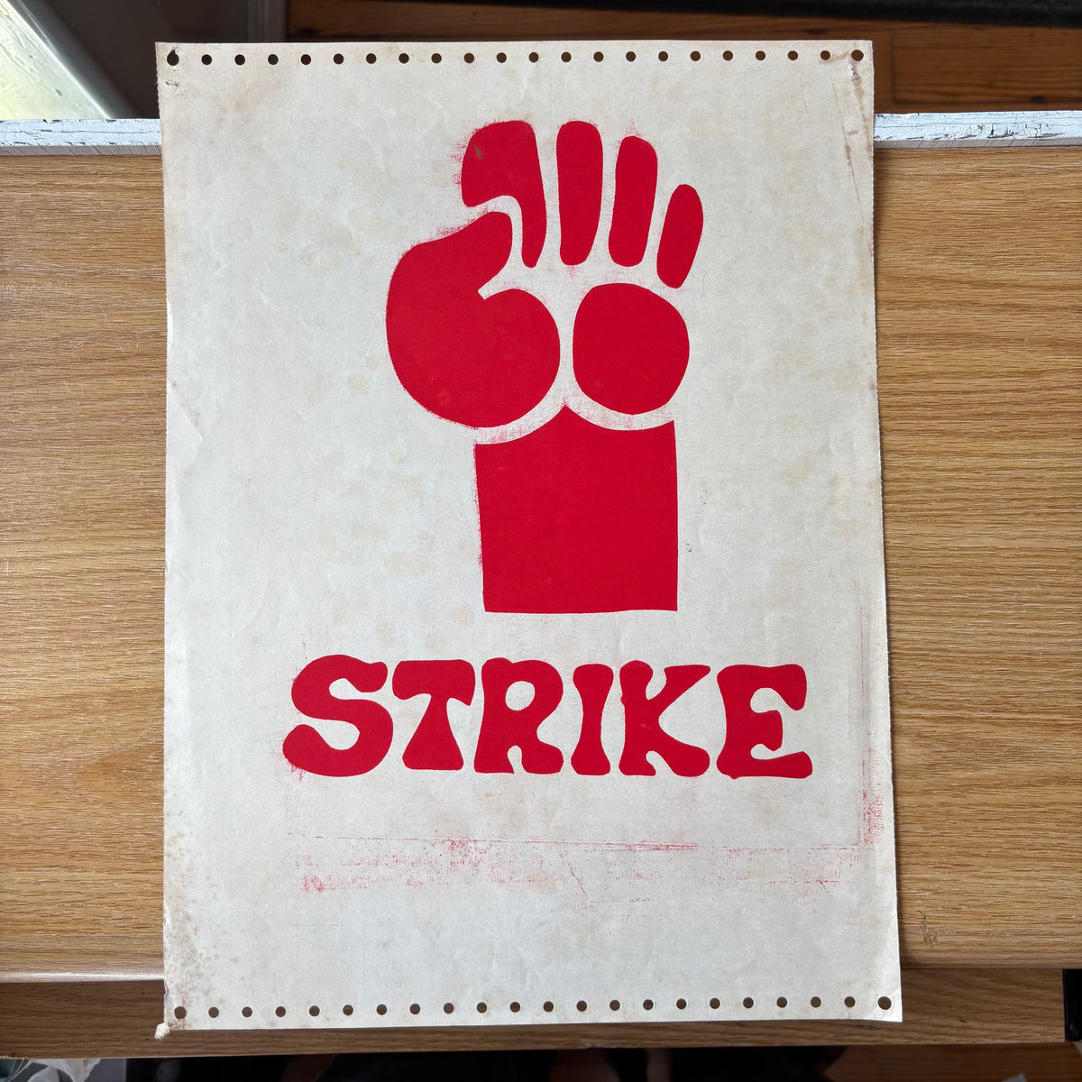 Harvard Strike Stenciled Protest Poster, ca. 1969