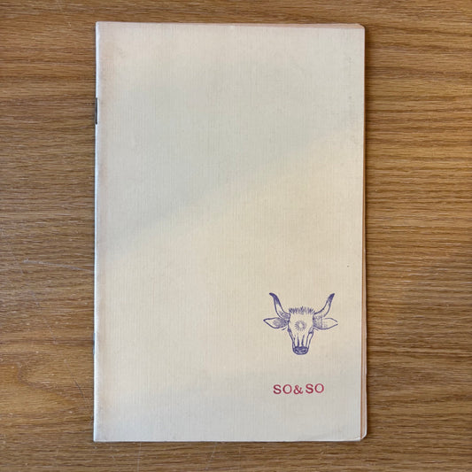 John Marron, ed. - So & So Vol. II No. 1