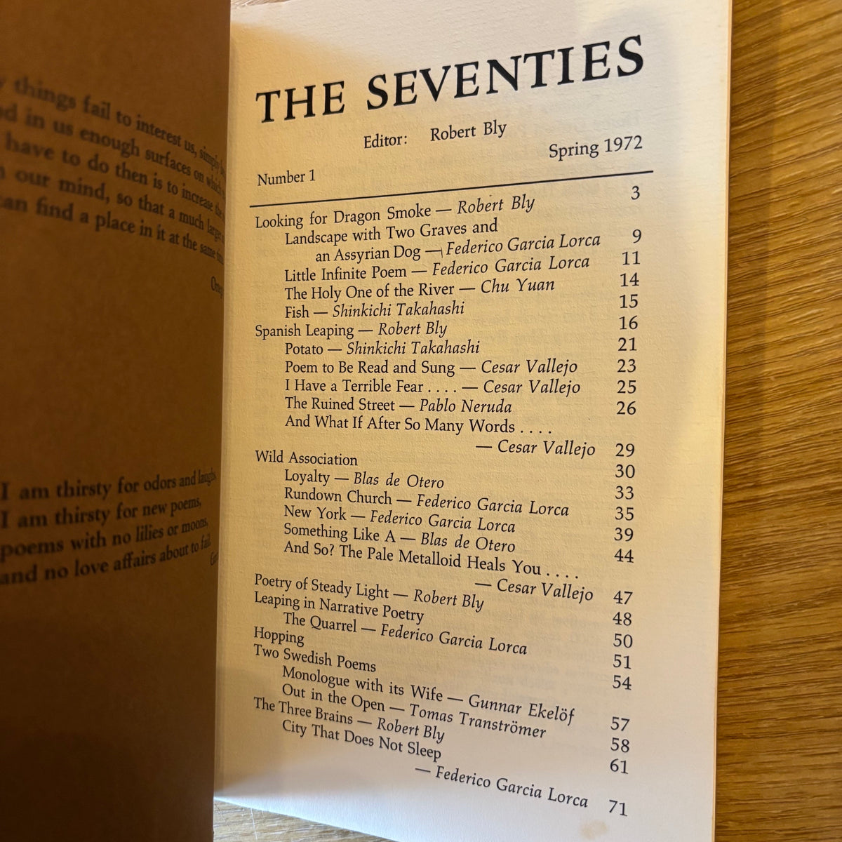 Robert Bly, ed. - The Seventies No. 1
