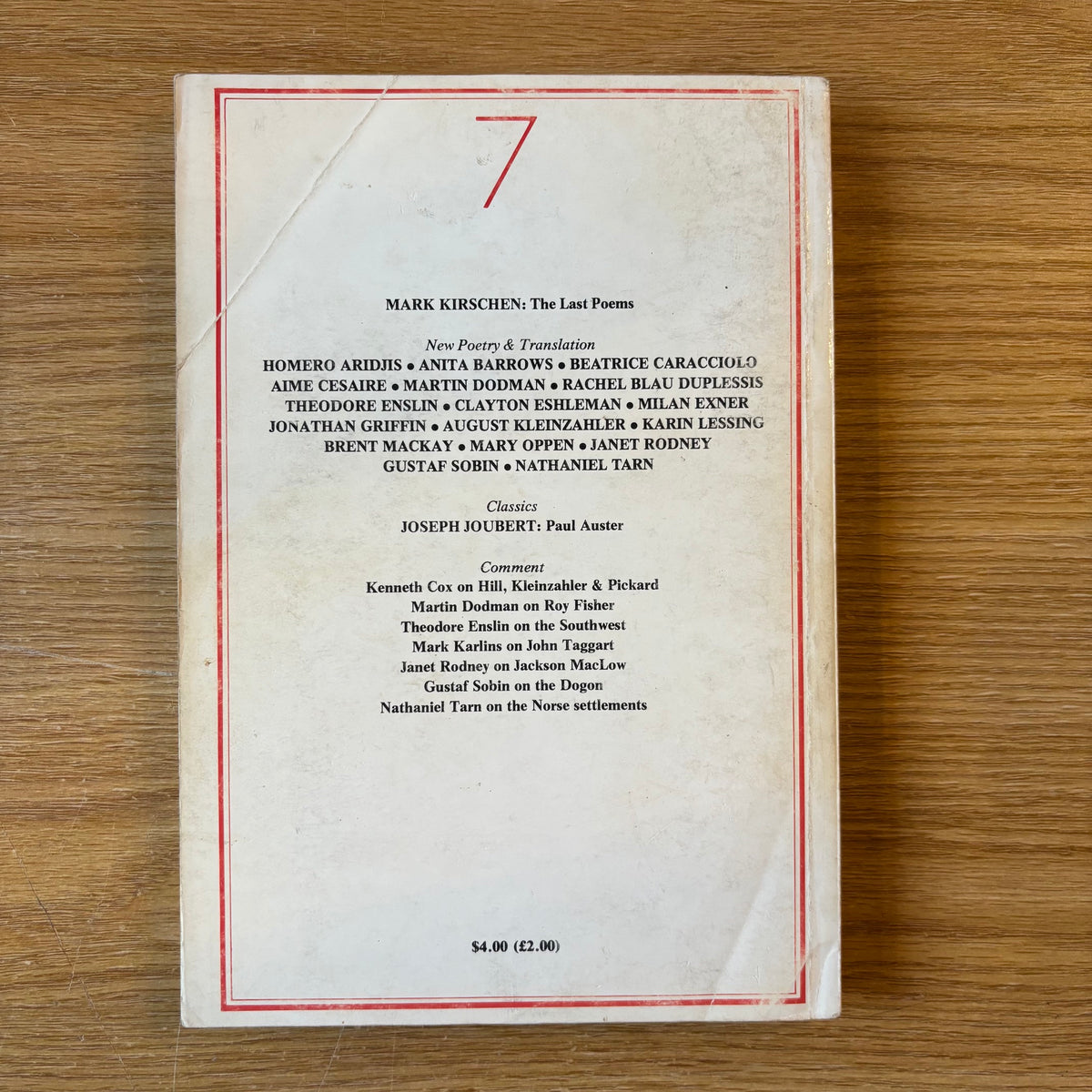 Eliot Weinberger, ed. - Montemora 7