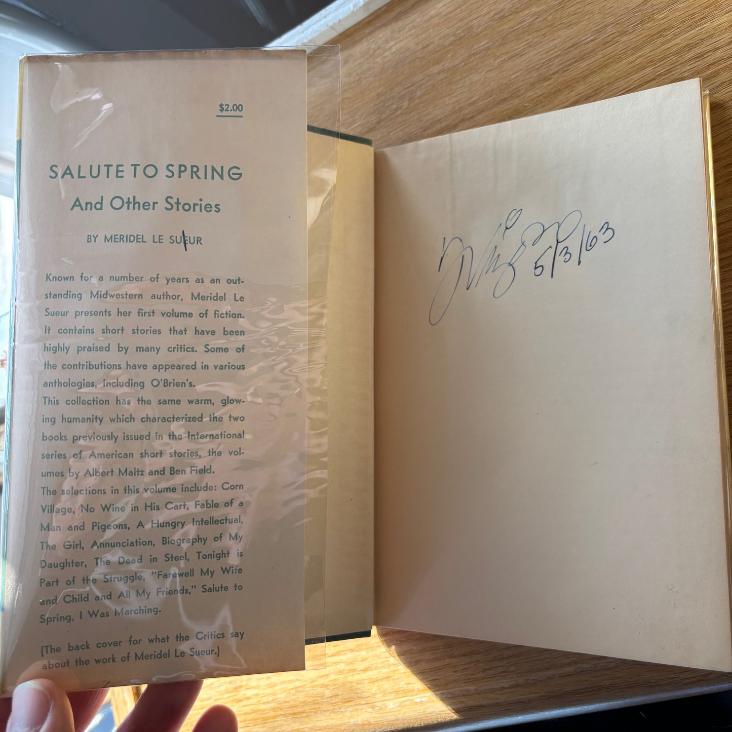 Meridel Le Sueur - Salute to Spring - Signed First Edition