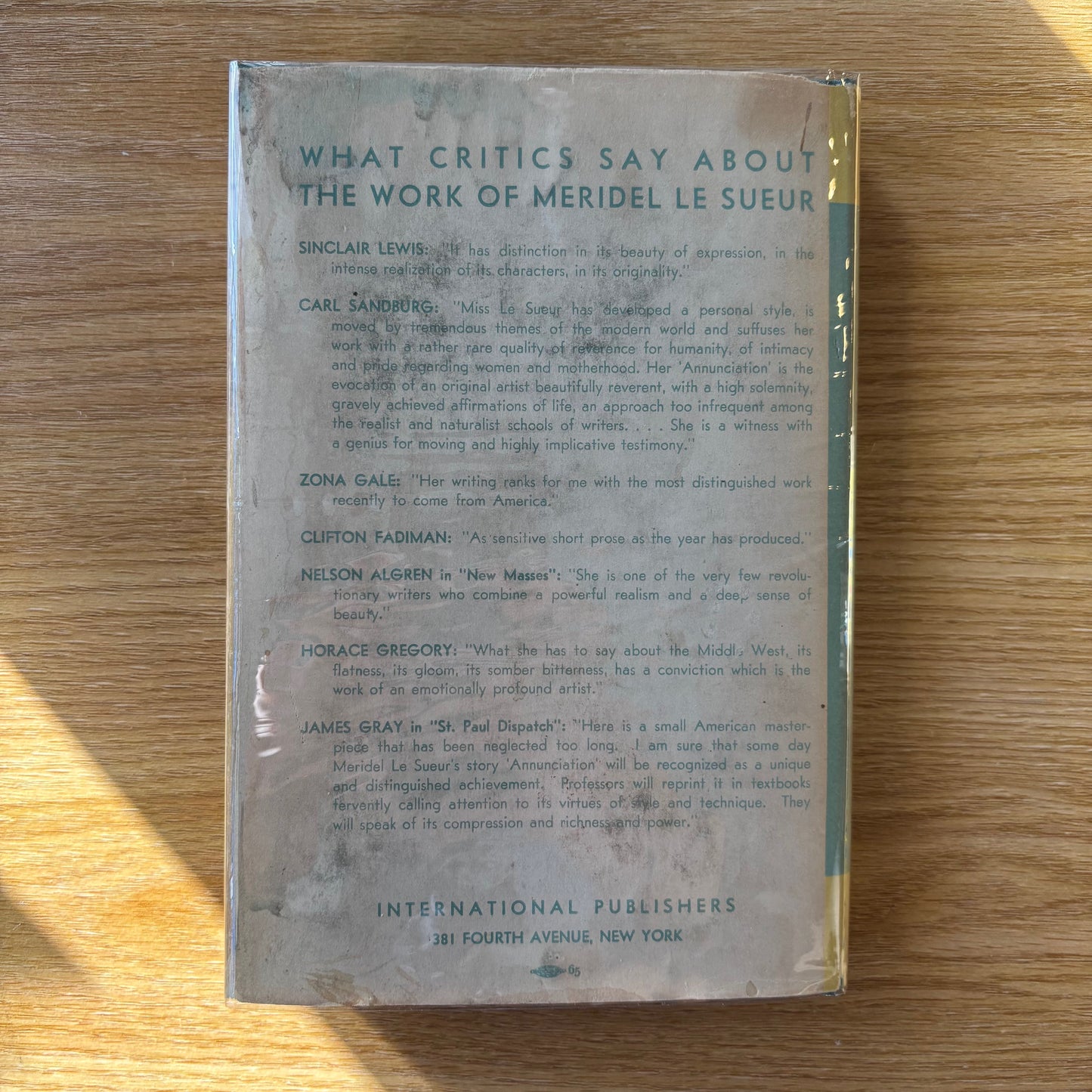 Meridel Le Sueur - Salute to Spring - Signed First Edition