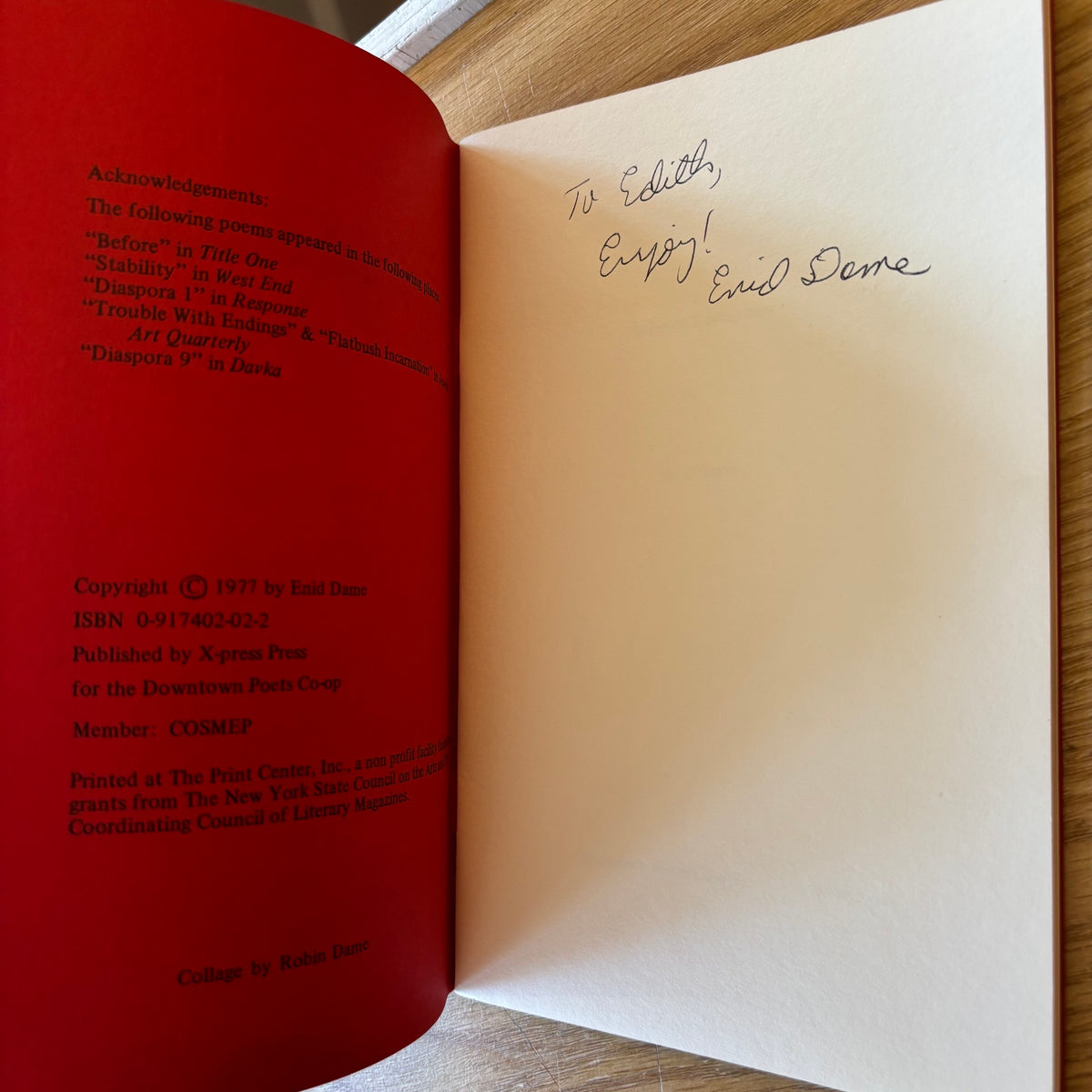 Enid Dame - Between Revolutions - Signed