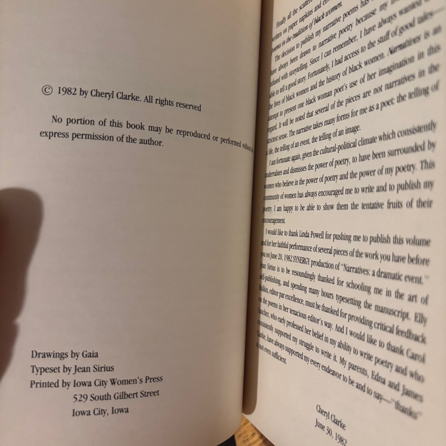 Cheryl Clarke - Narratives