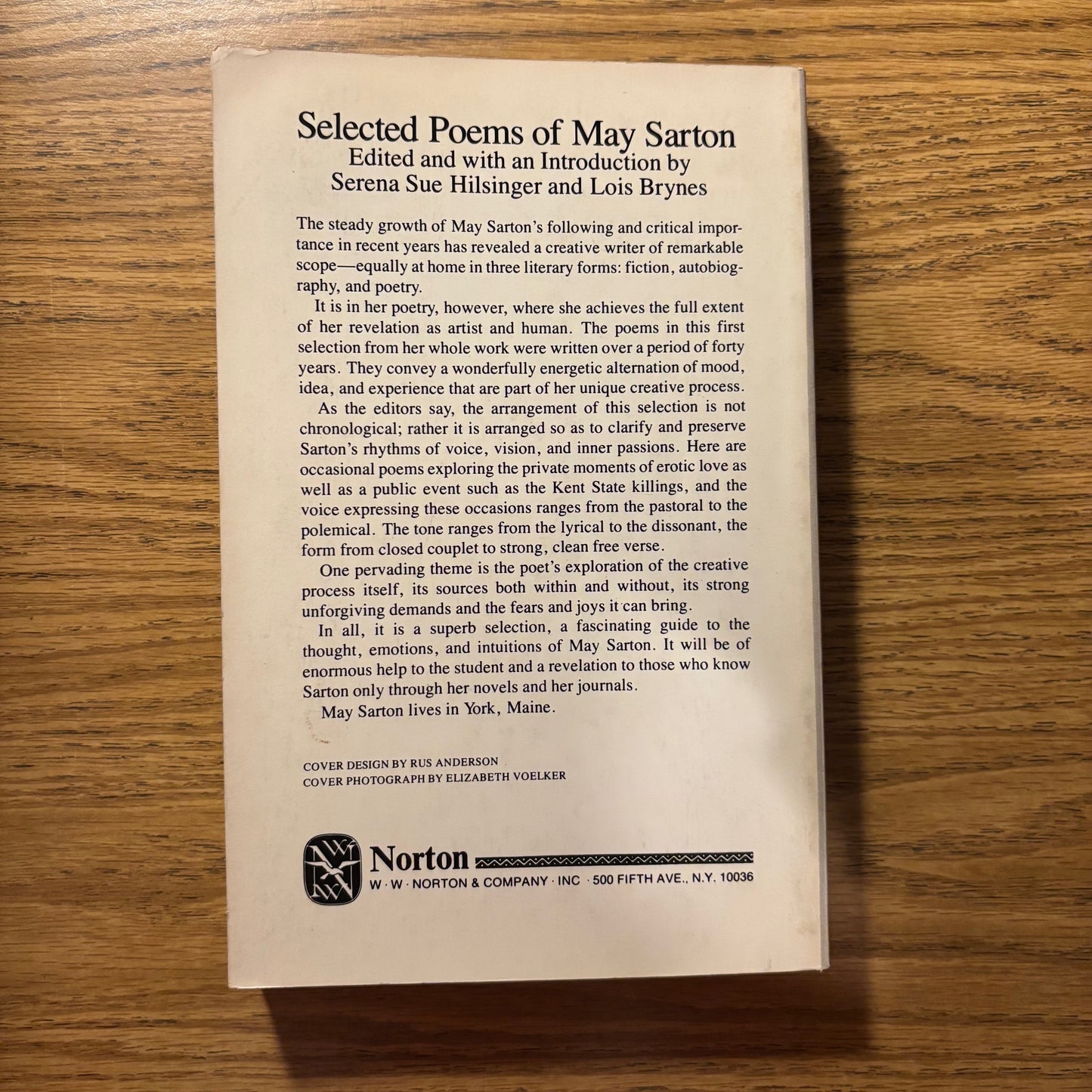 May Sarton - Selected Poems