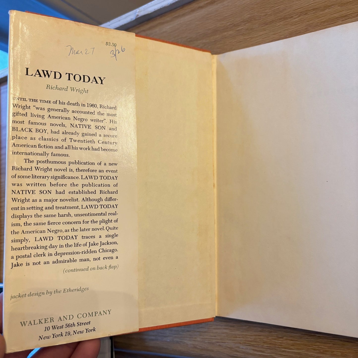 Richard Wright - Lawd Today - First Edition
