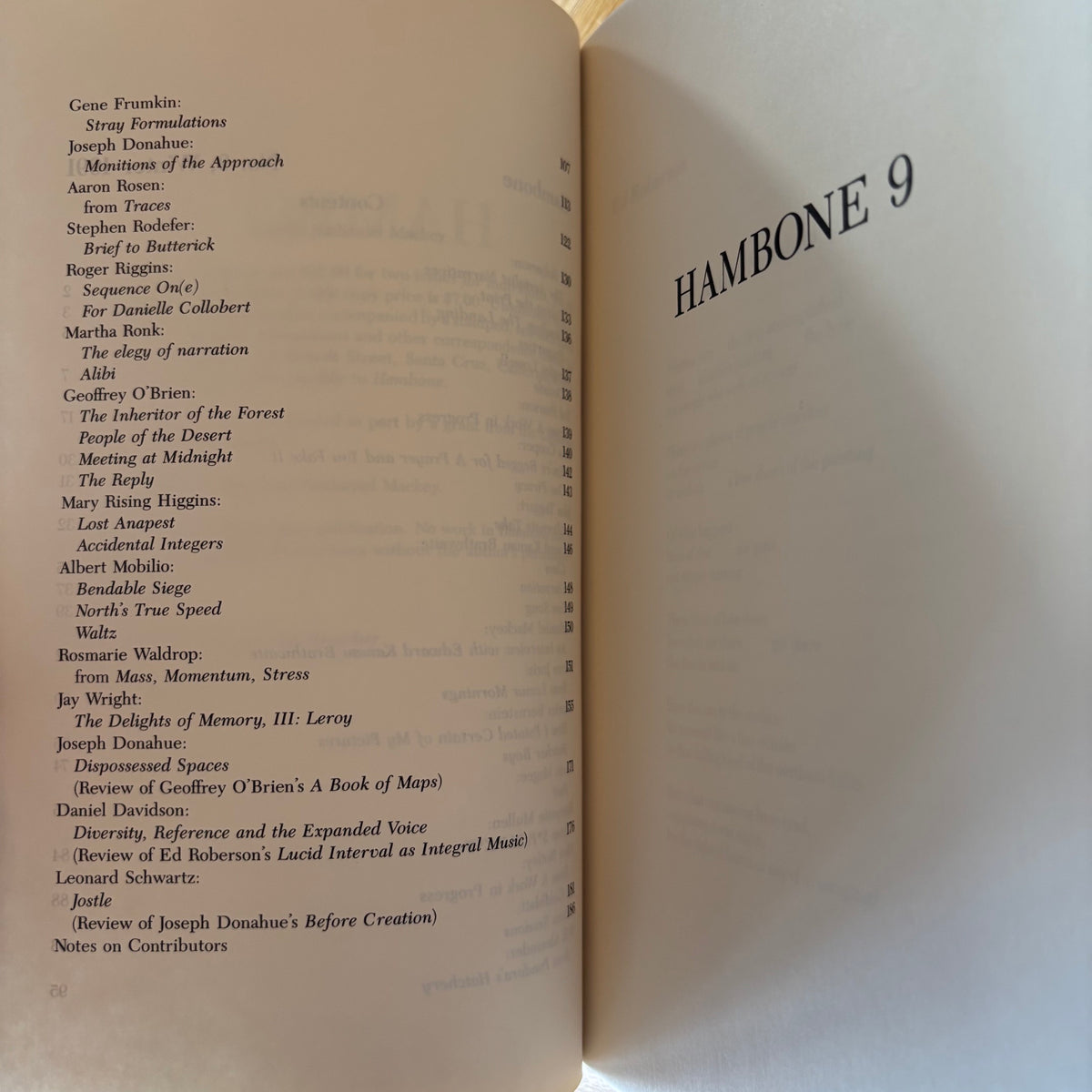 Nathaniel Mackey, ed. - Hambone No. 9