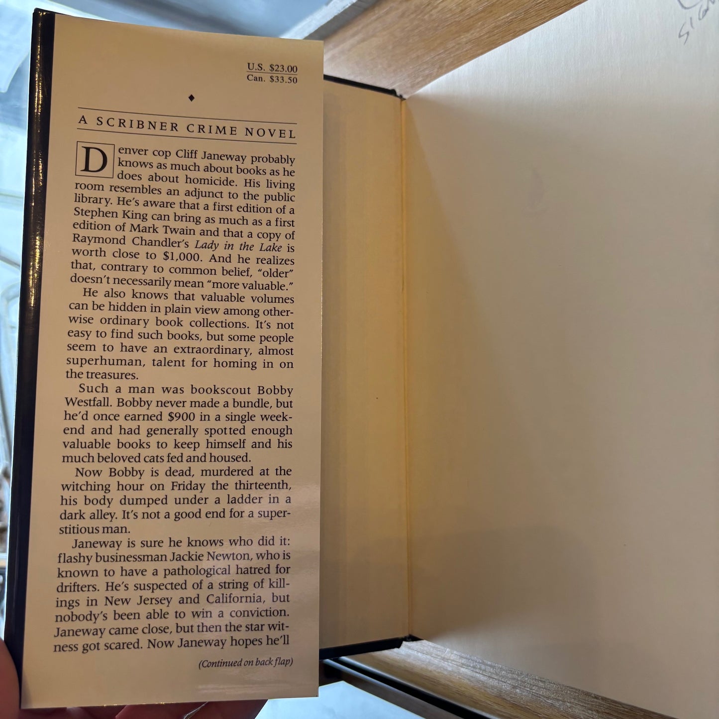 John Dunning - Booked to Die - First Edition Later Printing