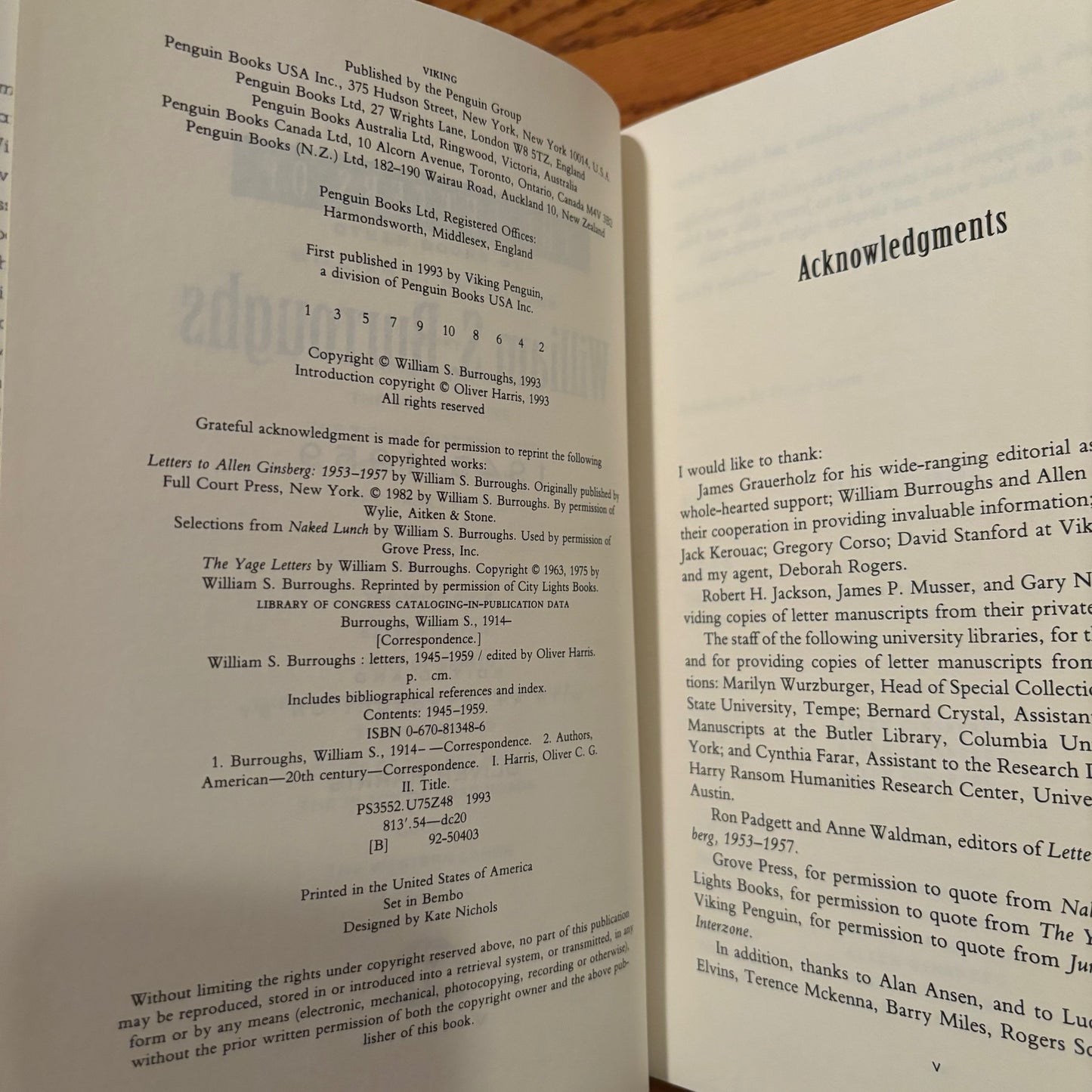 The Letters of William S. Burroughs 1945-1959