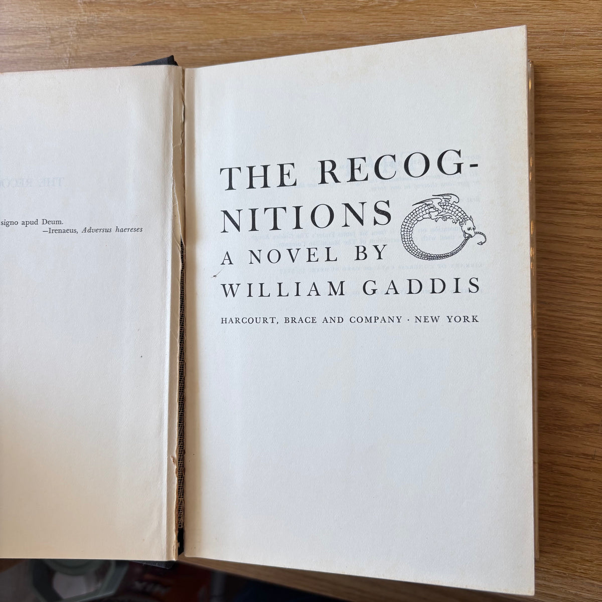 William Gaddis - The Recognitions - First Edition