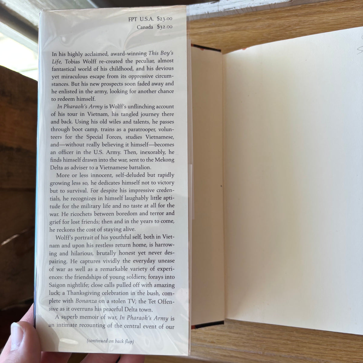 Tobias Wolff - In Pharaoh's Army - Signed First Edition