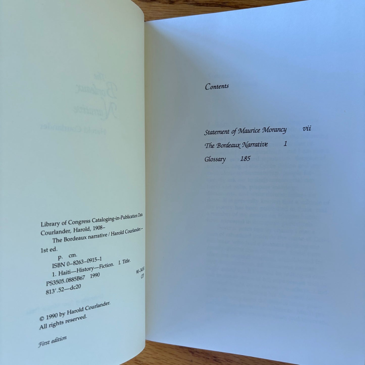 Harold Courlander - The Bordeaux Narrative