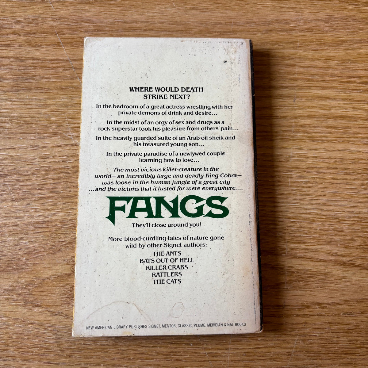 William Dobson - Fangs - First Edition
