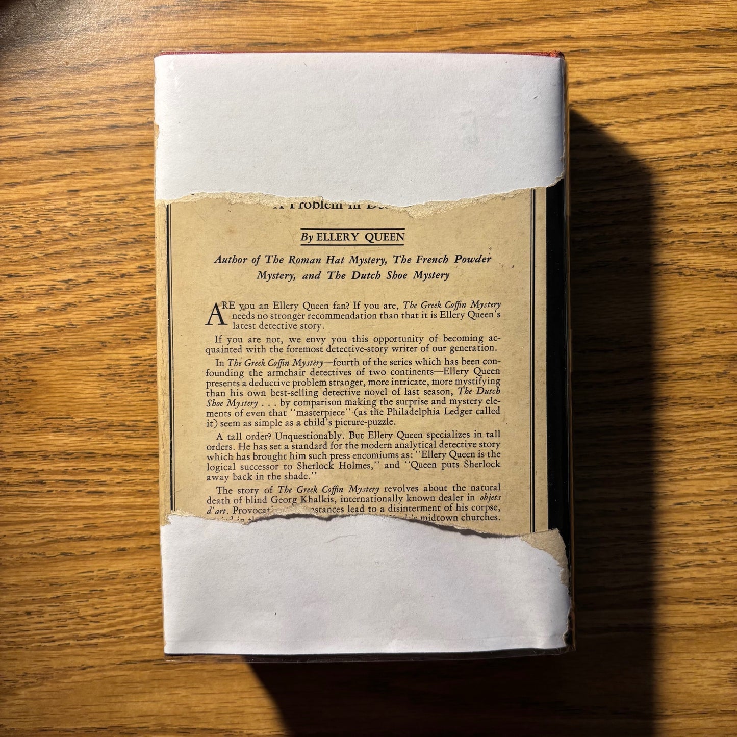Ellery Queen - The Greek Coffin Mystery - First Edition