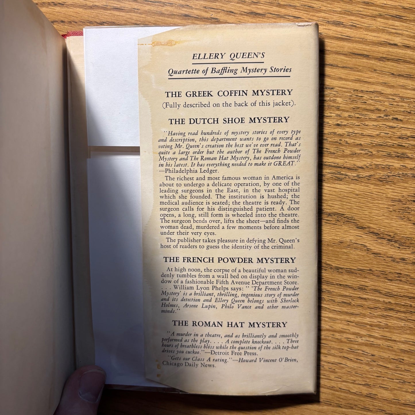 Ellery Queen - The Greek Coffin Mystery - First Edition