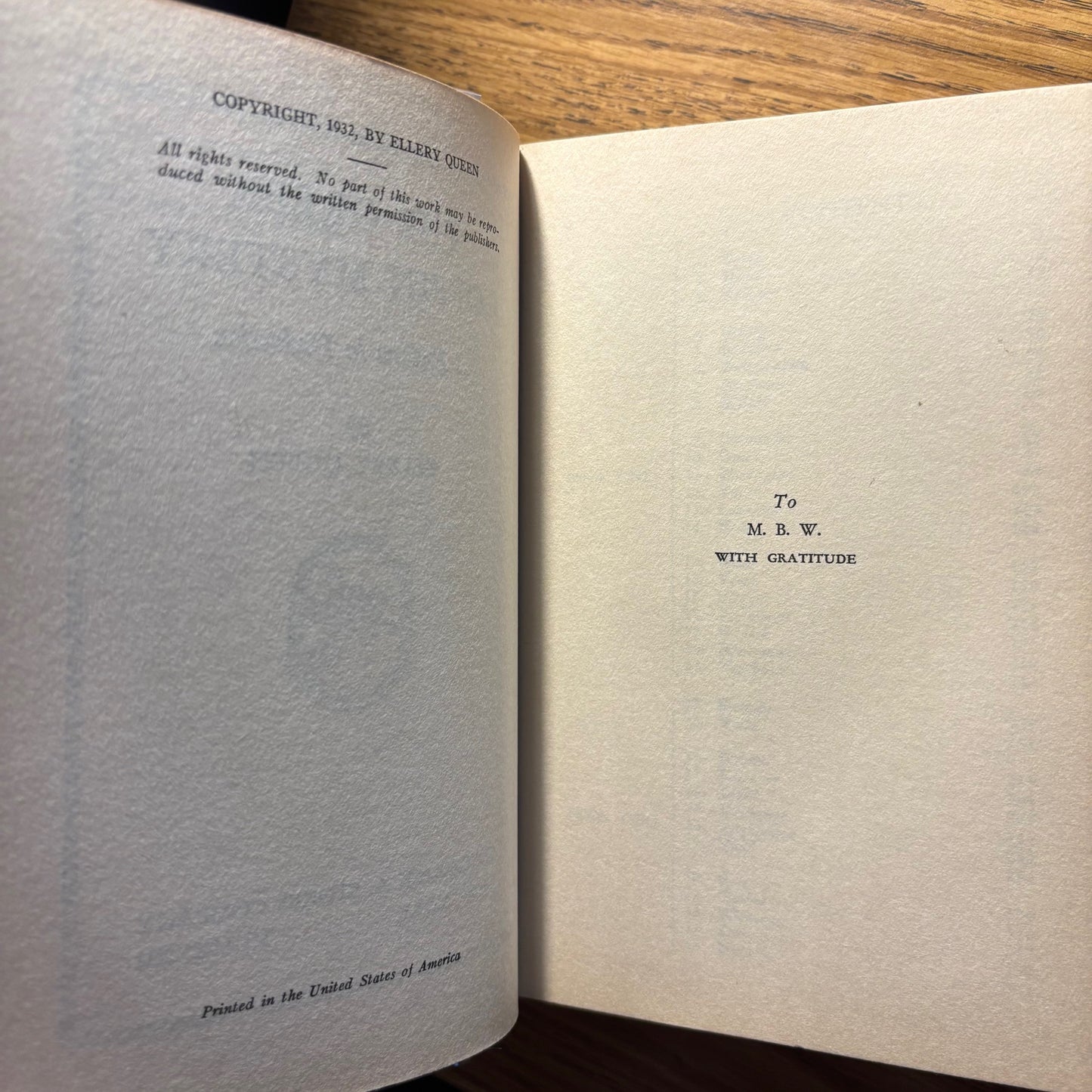 Ellery Queen - The Greek Coffin Mystery - First Edition