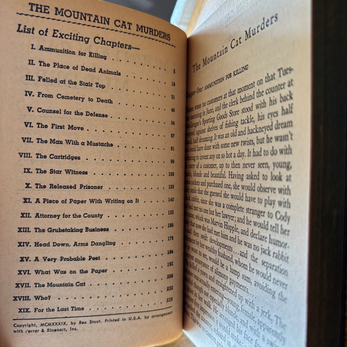 Rex Stout - The Mountain Cat Murders