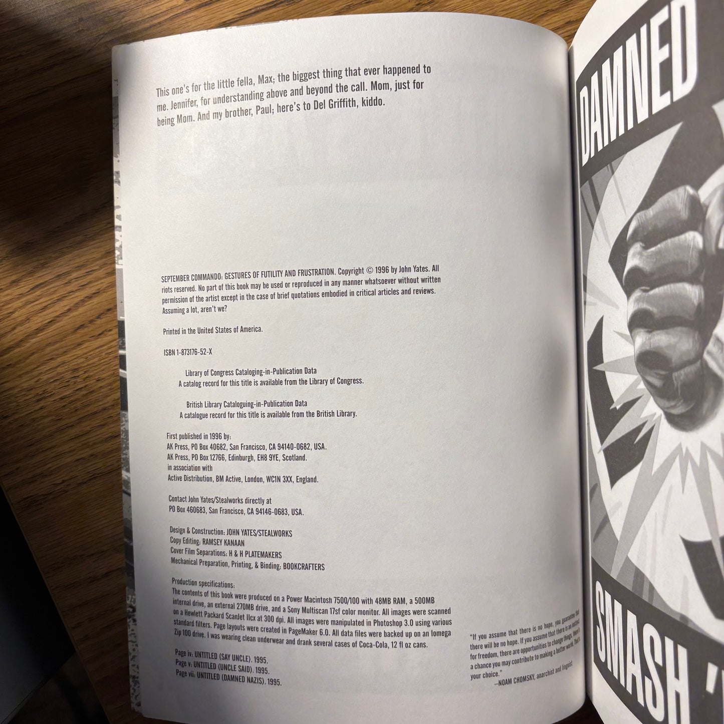 John Yates - September Commando: Gestures of Futility and Frustration - First Edition