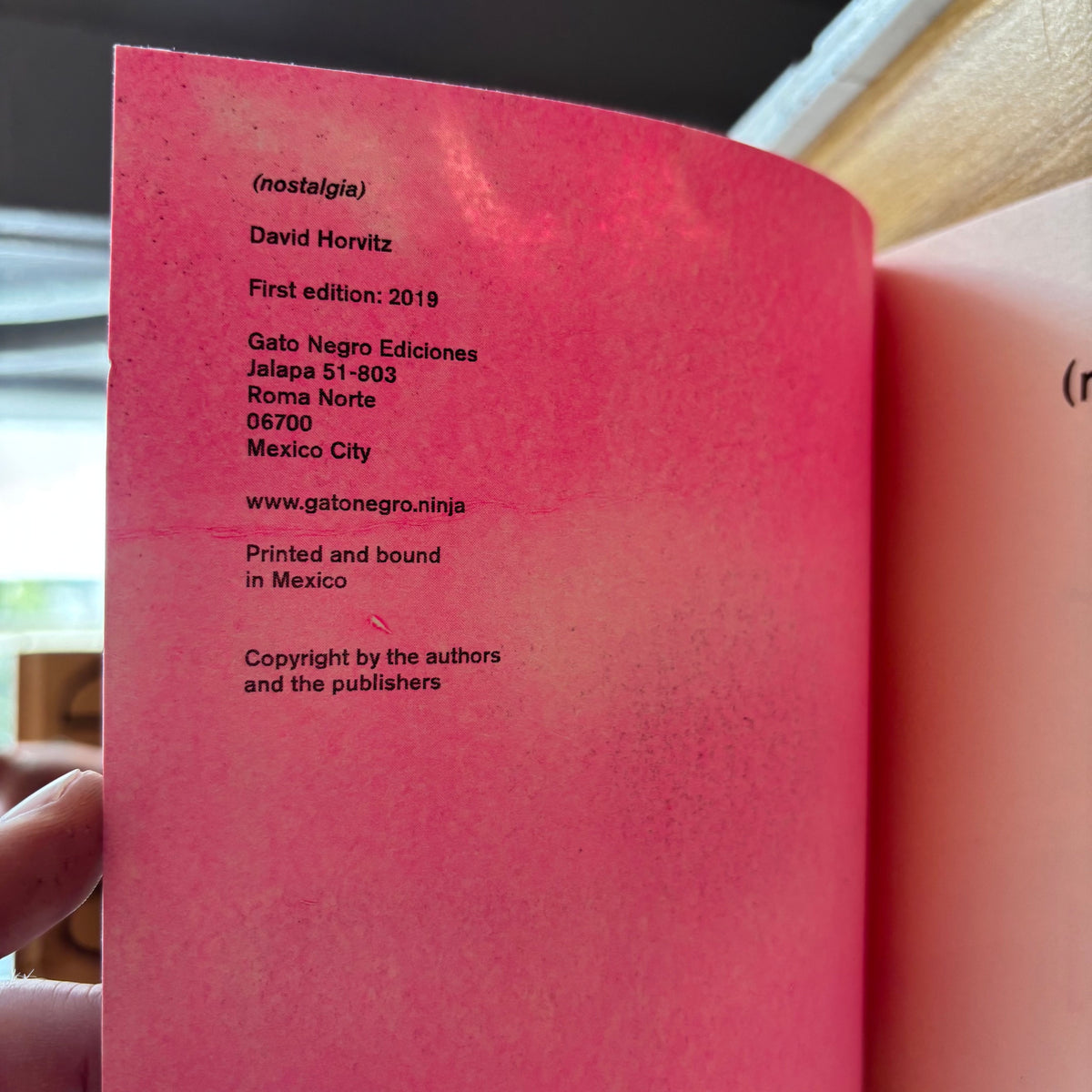 David Horvitz - (nostalgia) - First Edition