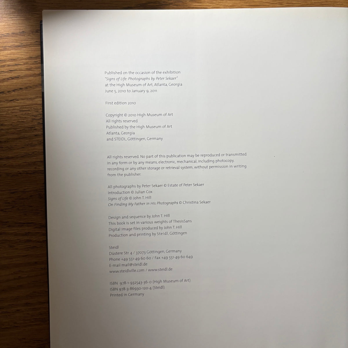 Peter Sekaer - Signs of Life: Photographs - First Edition